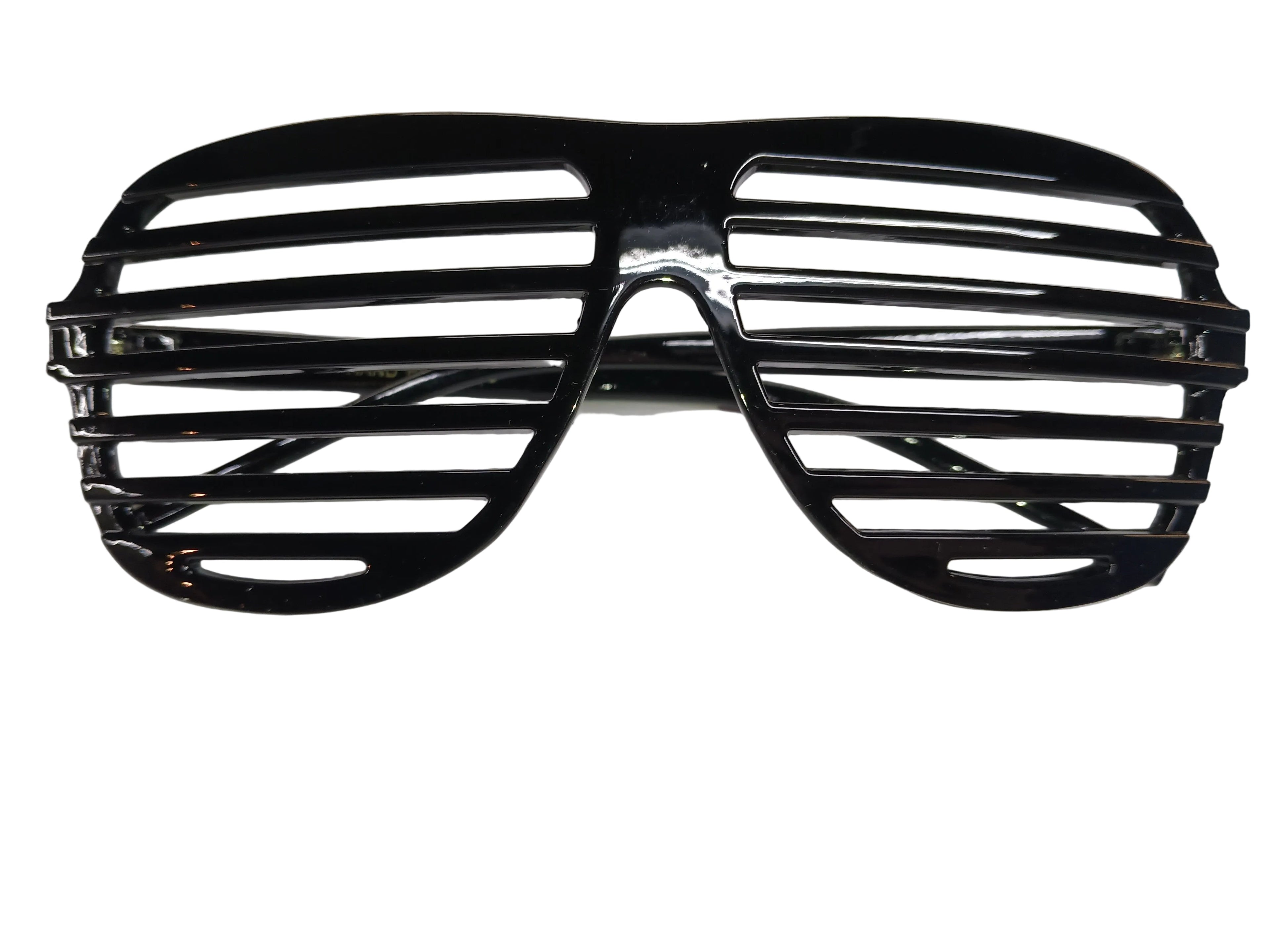 Black Aviator Shutter Shade Glasses