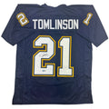 Autographed/Signed LaDainian Tomlinson San Diego Dark Blue Football Jersey JSA COA