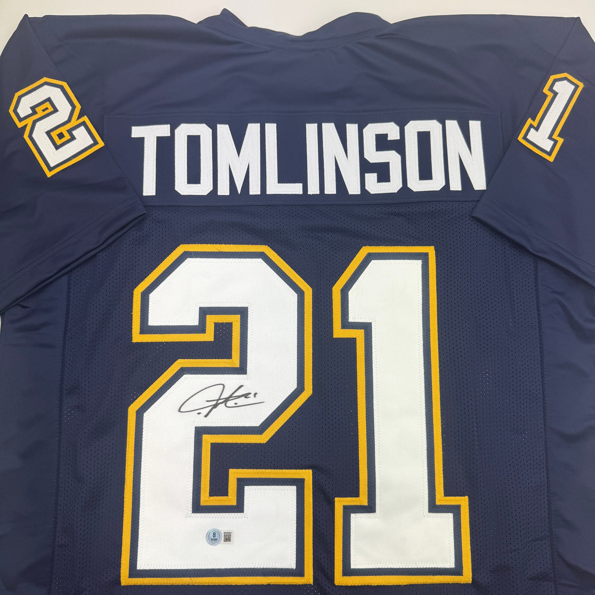 Autographed/Signed LaDainian Tomlinson San Diego Dark Blue Football Jersey JSA COA