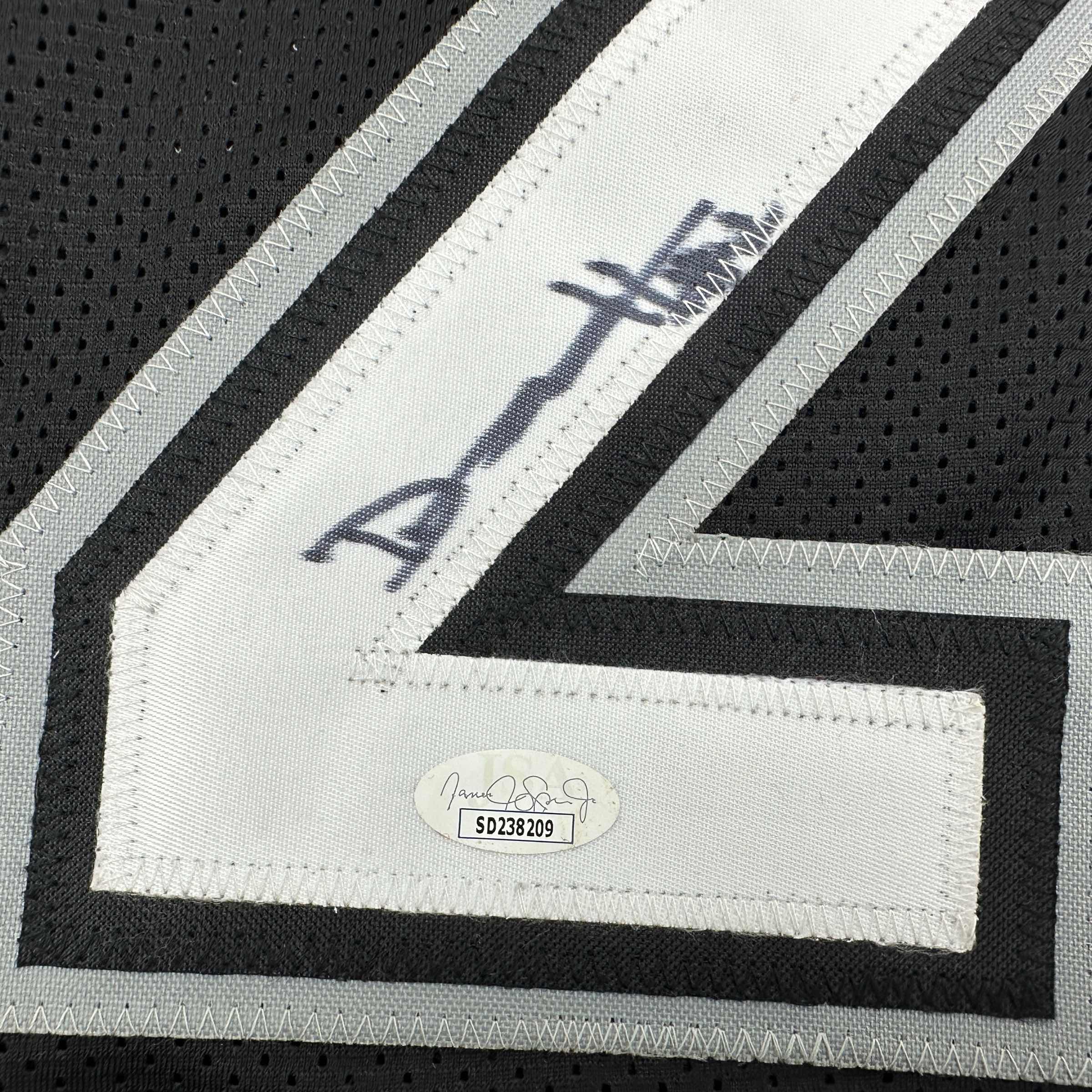 Autographed/Signed Dylan Harper San Antonio Black Basketball Jersey JSA COA