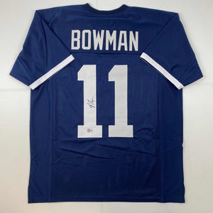 Autographed/Signed NaVorro Bowman Penn State Blue College Football Jersey Beckett BAS COA