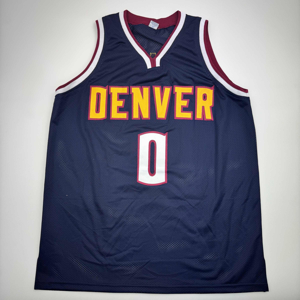 Autographed/Signed Christian Braun Denver Blue Basketball Jersey JSA COA