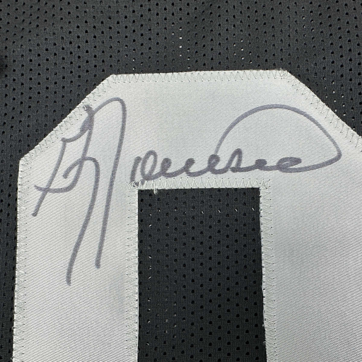 Autographed/Signed Greg Townsend Oakland Black Football Jersey JSA COA