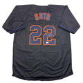 Autographed/Signed Juan Soto New York Black Baseball Jersey Beckett BAS COA