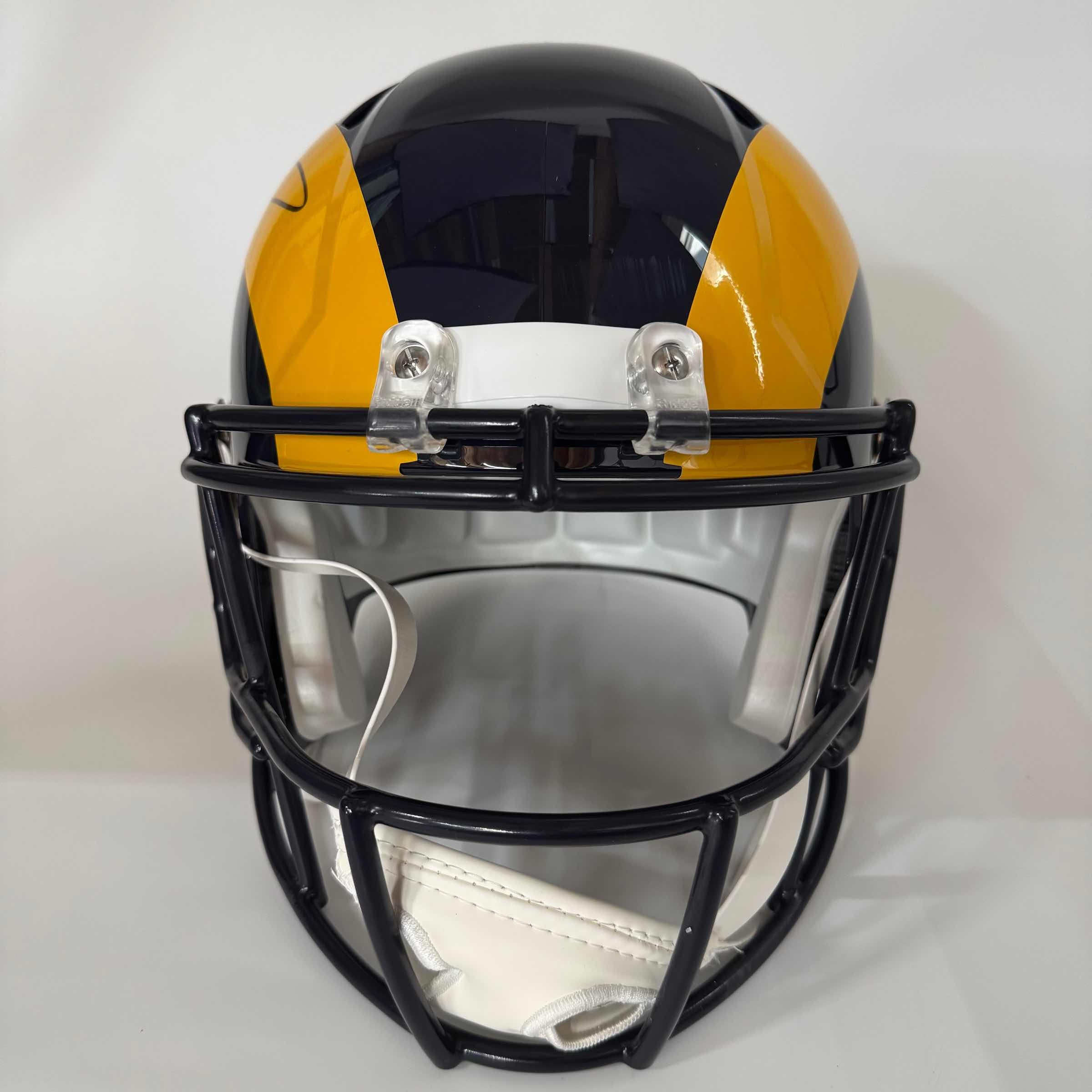 Autographed/Signed Aaron Donald Los Angeles Rams Eclipse Full Size F/S Football Helmet JSA COA
