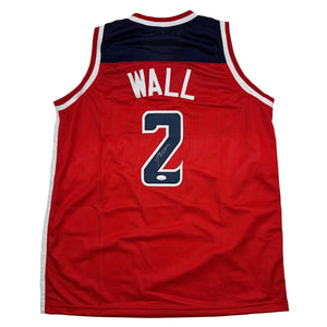 Autographed/Signed John Wall Washington Red Basketball Jersey JSA COA