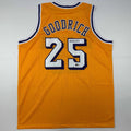 Autographed/Signed Gail Goodrich Los Angeles LA Yellow Basketball Jersey Beckett BAS COA