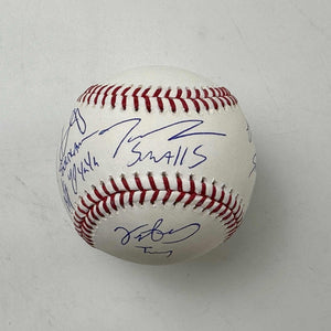 Autographed/Signed The Sandlot Movie 6x Cast Member Sigs Rawlings Official Major League Baseball Beckett BAS COA