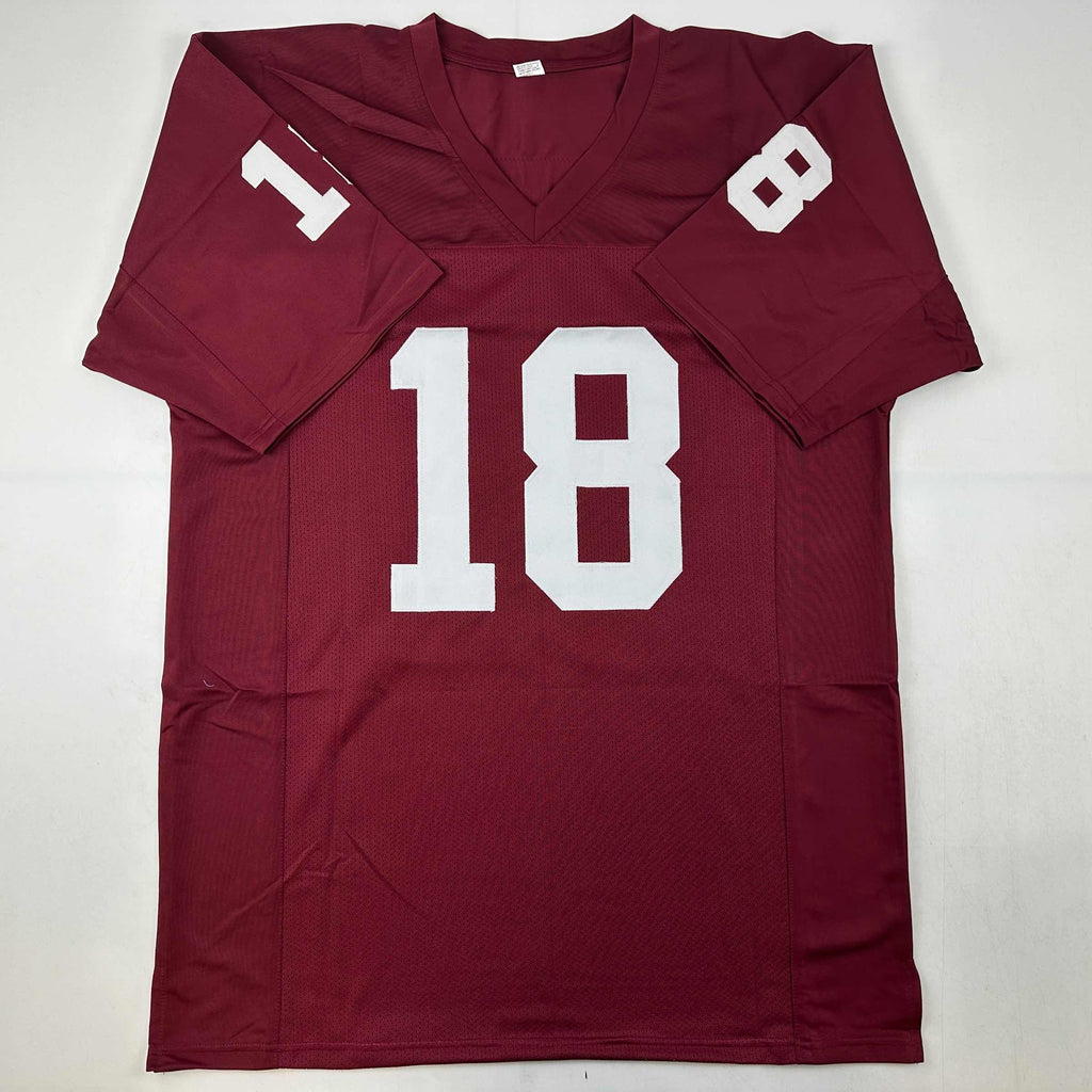 Autographed/Signed Jason White 03 Heisman Oklahoma Maroon College Football Jersey JSA COA