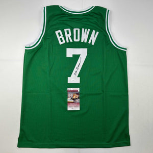 Autographed/Signed Dee Brown Boston Green Basketball Jersey JSA COA