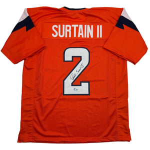 Autographed/Signed Patrick Surtain II Denver Orange Football Jersey JSA COA #2