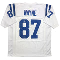 Autographed/Signed Reggie Wayne Indianapolis White Football Jersey JSA COA