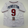 Autographed/Signed Terry Pendleton Atlanta White Baseball Jersey JSA COA