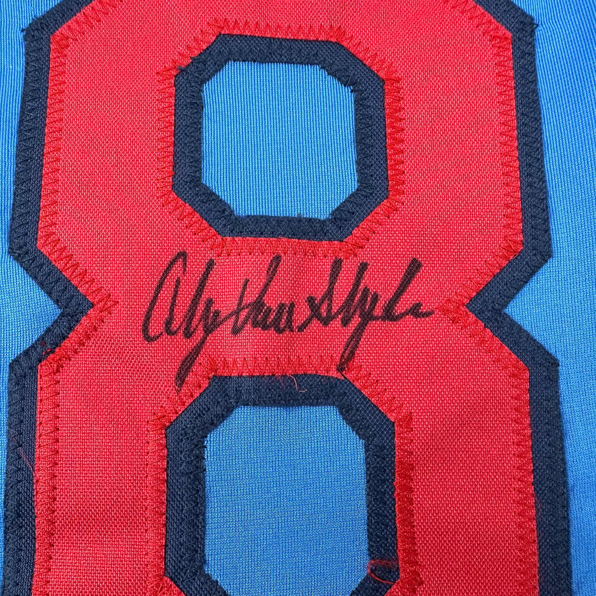 Autographed/Signed Andy Van Slyke St. Louis Blue Baseball Jersey JSA COA