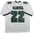 Autographed/Signed Asante Samuel Sr. Philadelphia White Football Jersey JSA COA