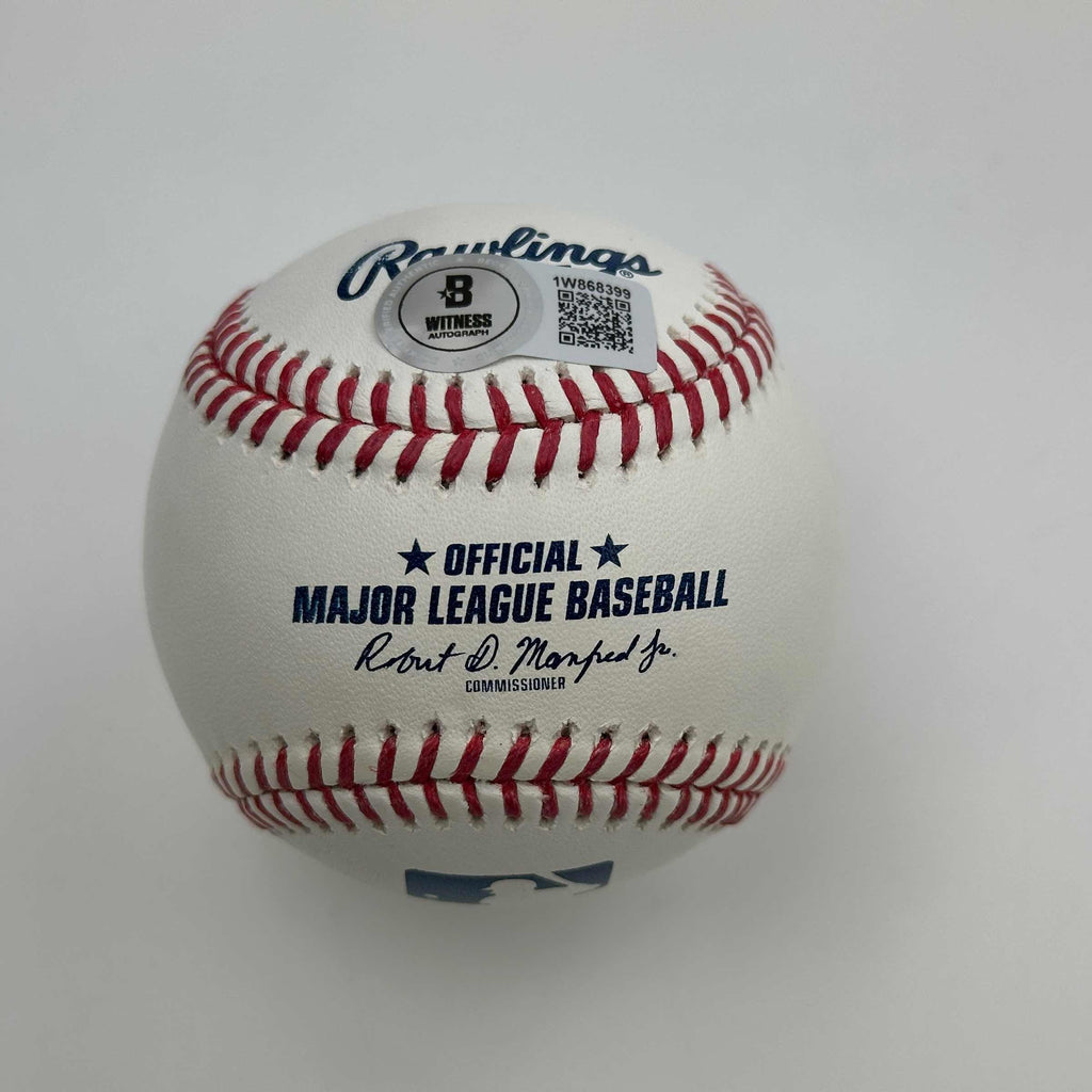 Autographed/Signed Frank Thomas Rawlings Official Major League Baseball ROML Beckett BAS COA Auto