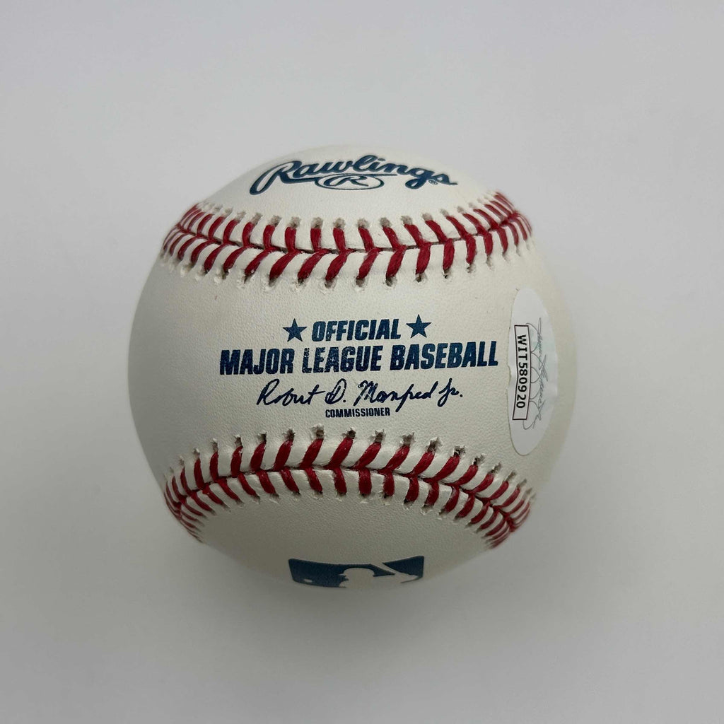 Autographed/Signed Keith Foulke Rawlings Official Major League Baseball ROML JSA COA Auto