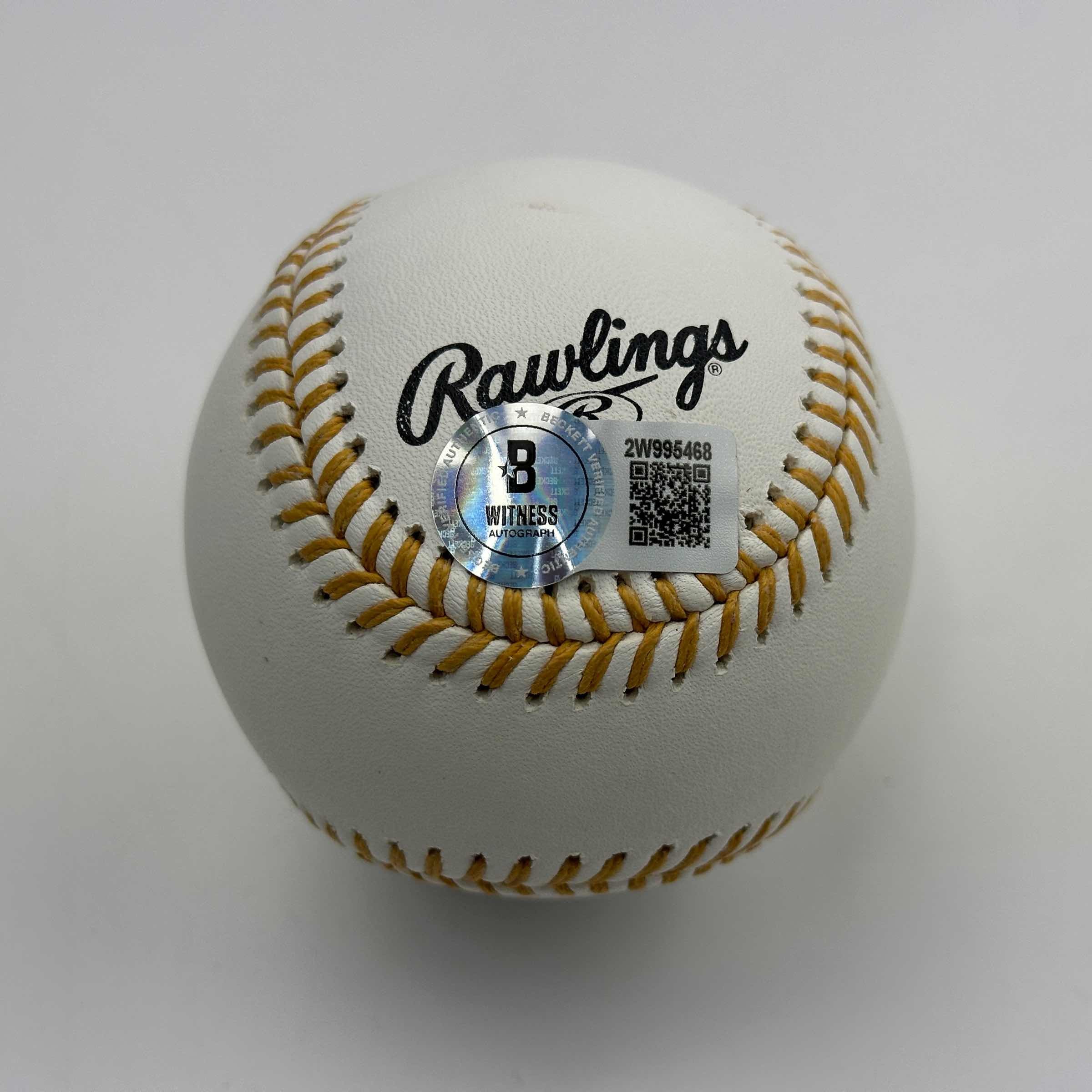 Autographed/Signed Dale Murphy 5x GG Gold Glove Rawlings Official Major League ROML Baseball Beckett BAS COA