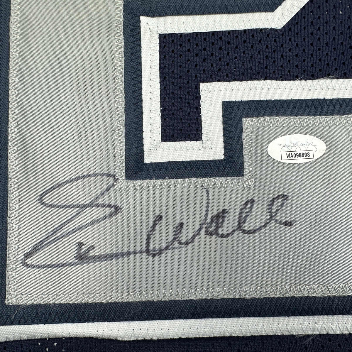 Autographed/Signed Everson Walls Dallas Blue Football Jersey JSA COA