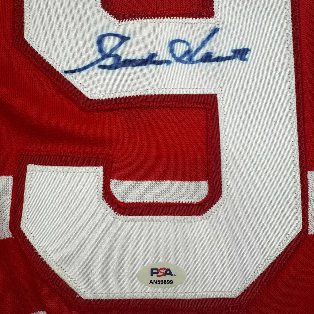 Autographed/Signed Gordie Howe Detroit White Hockey Jersey PSA COA
