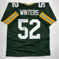 Autographed/Signed Frank Winters SB XXXI Champs Green Bay Green Football Jersey JSA COA