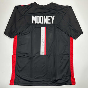 Autographed/Signed Darnell Mooney Atlanta Black Football Jersey Beckett BAS COA