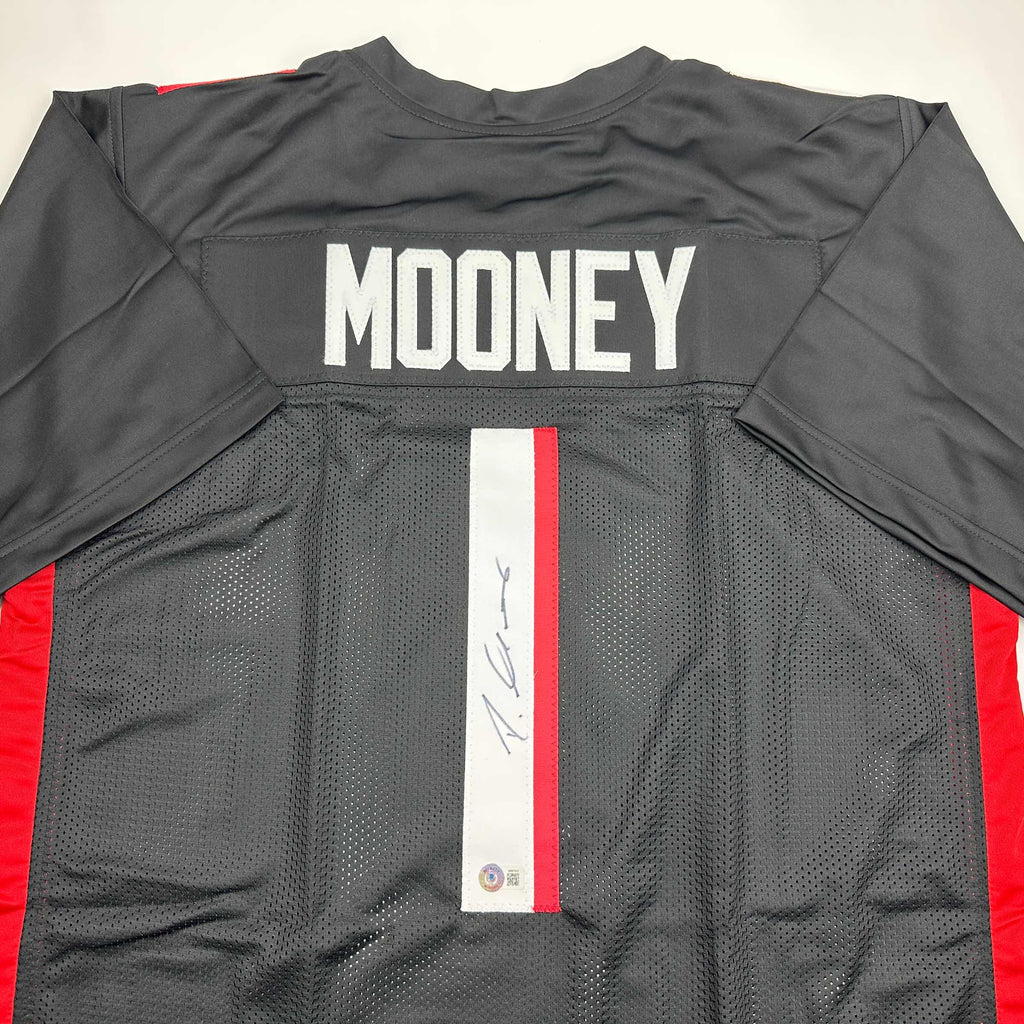 Autographed/Signed Darnell Mooney Atlanta Black Football Jersey Beckett BAS COA