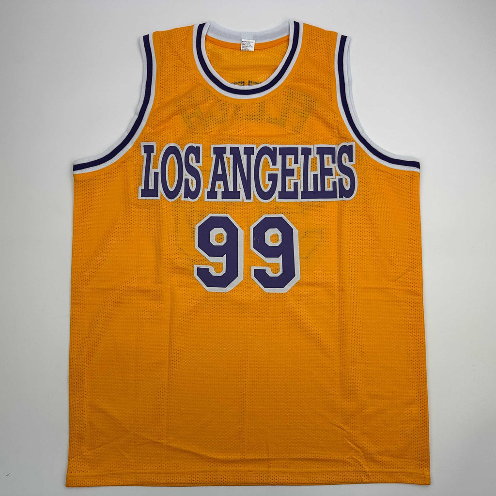 Autographed/Signed Chevy Chase Fletch Los Angeles LA Yellow Basketball Jersey Beckett BAS COA