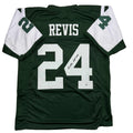 Autographed/Signed Darrelle Revis New York Green Football Jersey Beckett BAS COA