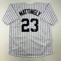 Autographed/Signed Don Mattingly New York Pinstripe Baseball Jersey Beckett BAS COA