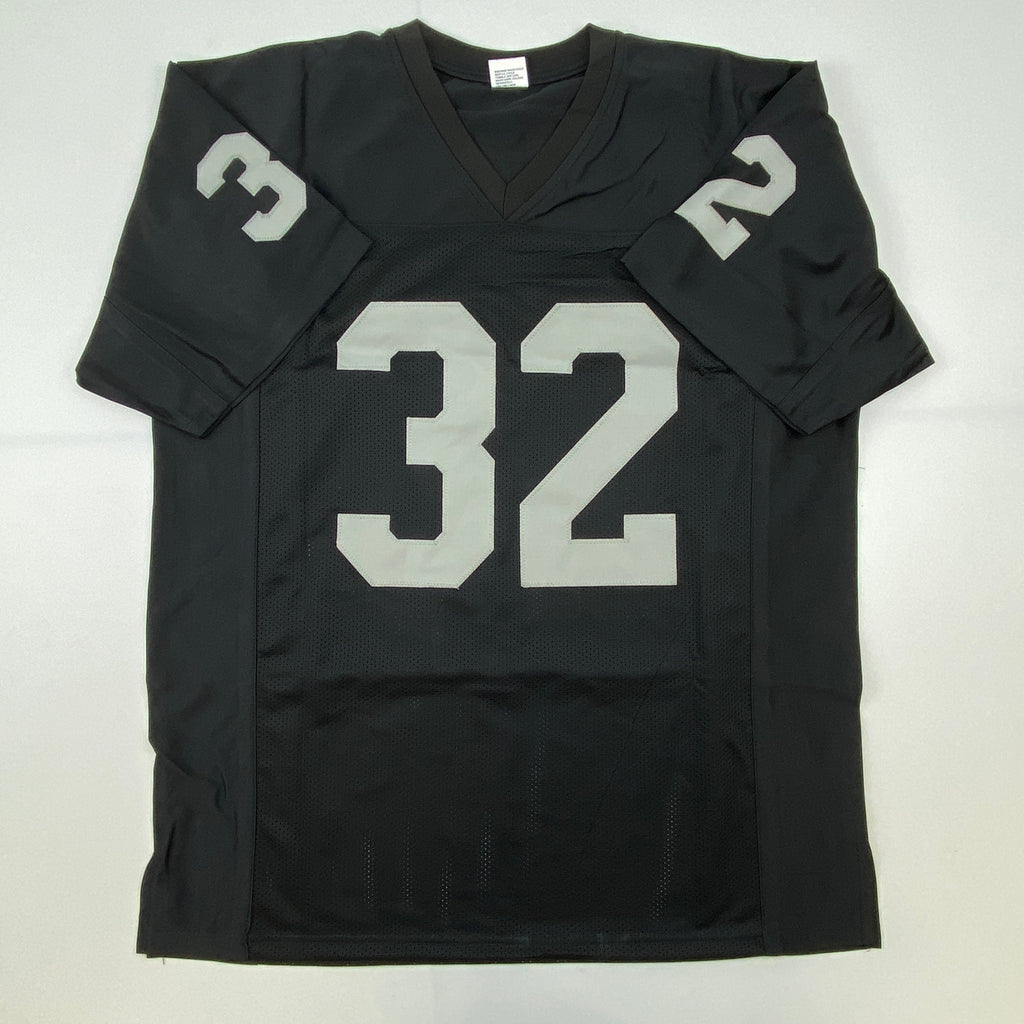 Autographed/Signed Jack Tatum Oakland Black Football Jersey JSA COA #1