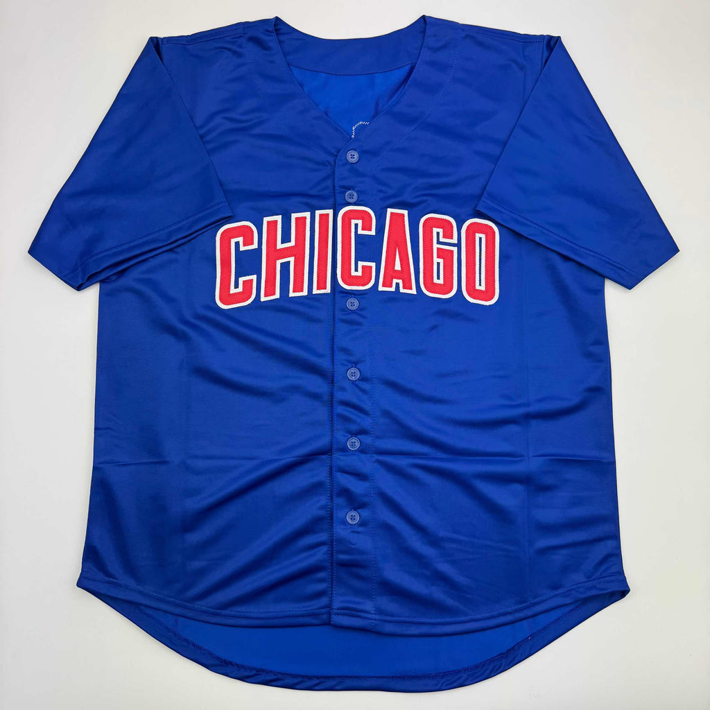 Autographed/Signed Thomas Ian Nicholas Henry Rowengartner Rookie Of The Year Chicago Blue Baseball Jersey Beckett BAS COA