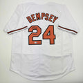 Autographed/Signed Rick Dempsey "MVP 83 WS" Baltimore White Baseball Jersey Beckett BAS COA