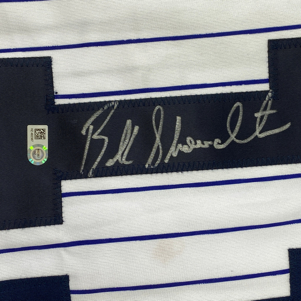 Autographed/Signed Buck Showalter New York Pinstripe Baseball Jersey MLB COA