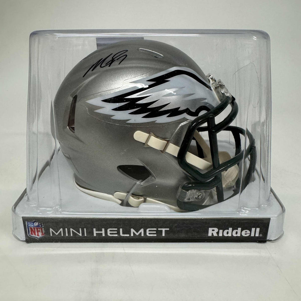 Autographed/Signed Michael Mike Vick Philadelphia Eagles Flash Mini Football Helmet JSA COA