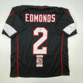Autographed/Signed Chase Edmonds Arizona Black Football Jersey JSA COA