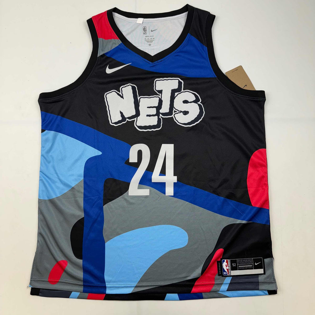 Autographed/Signed Cam Thomas Brooklyn City Edition Black Basketball Jersey Beckett BAS COA