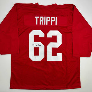 Autographed/Signed Charley Trippi Arizona Red Football Jersey JSA COA