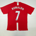 Autographed/Signed Cristiano Ronaldo Manchester United Red 2008 Soccer Futbol Jersey Beckett BAS COA/LOA