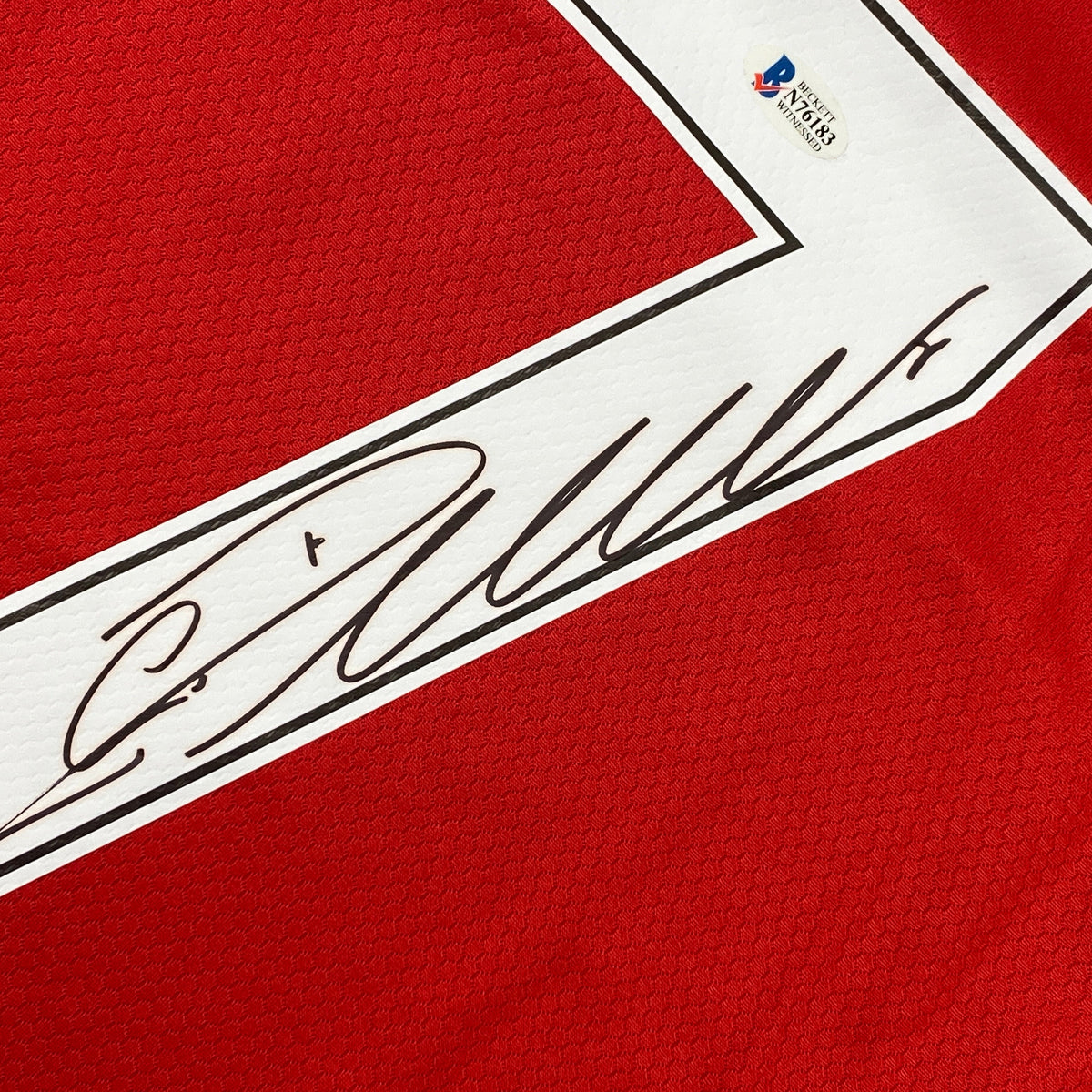 Autographed/Signed Cristiano Ronaldo Manchester United Red Soccer Futbol Jersey Beckett BAS COA