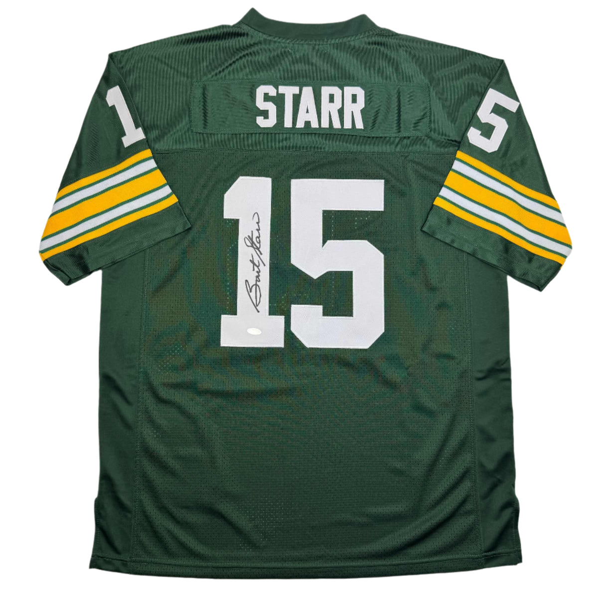 Autographed/Signed Bart Starr Green Bay Green Football Jersey Steiner COA