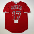 Autographed/Signed Shohei Ohtani Los Angeles Angels of Anaheim Red Majestic Authentic Baseball Jersey Fanatics COA