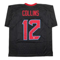 Autographed/Signed Nico Collins Houston H-Town Black Football Jersey JSA COA