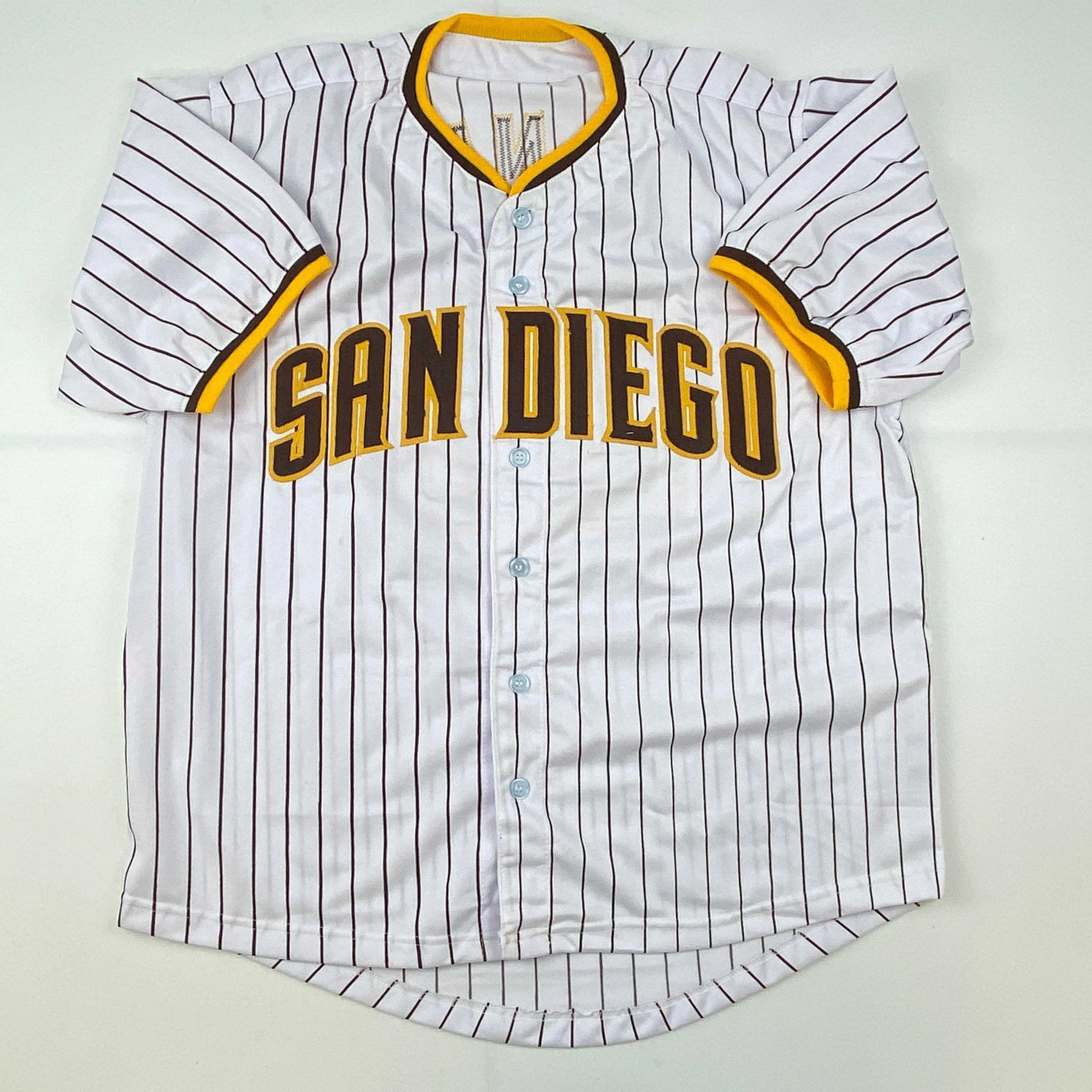 Autographed/Signed Fernando Tatis Jr. El Nino San Diego Pinstripe Baseball Jersey Beckett BAS COA