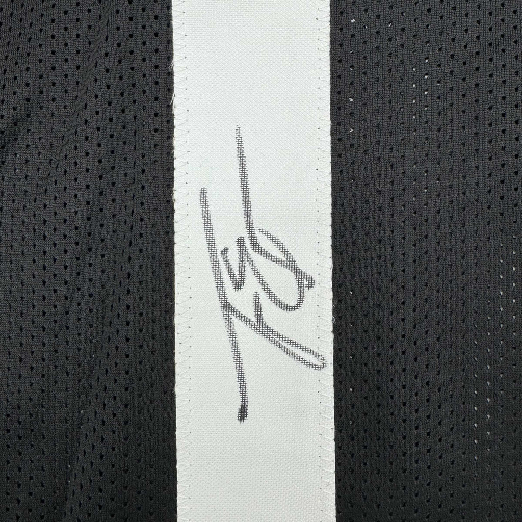 Autographed/Signed Travis Etienne Jr. Jacksonville Black Football Jersey Beckett BAS COA