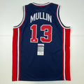 Autographed/Signed Chris Mullin 1992 Dream Team USA Olympics Blue Basketball Jersey JSA COA
