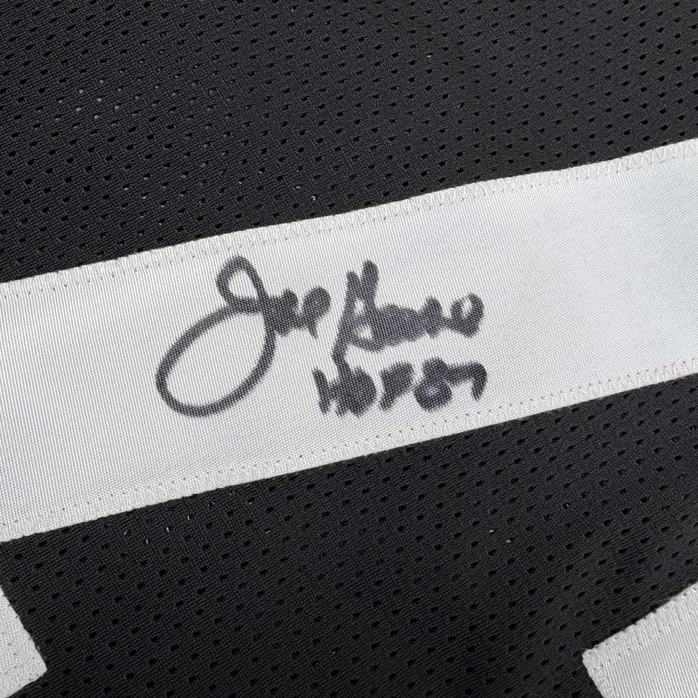 Autographed/Signed Mean Joe Greene HOF 87 Pittsburgh Black Football Jersey Beckett BAS COA