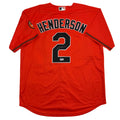 Autographed/Signed Gunnar Henderson Baltimore Orange Baseball Jersey Beckett BAS COA