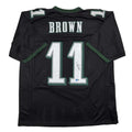 Autographed/Signed AJ A.J. Brown Philadelphia Black Football Jersey Beckett BAS COA