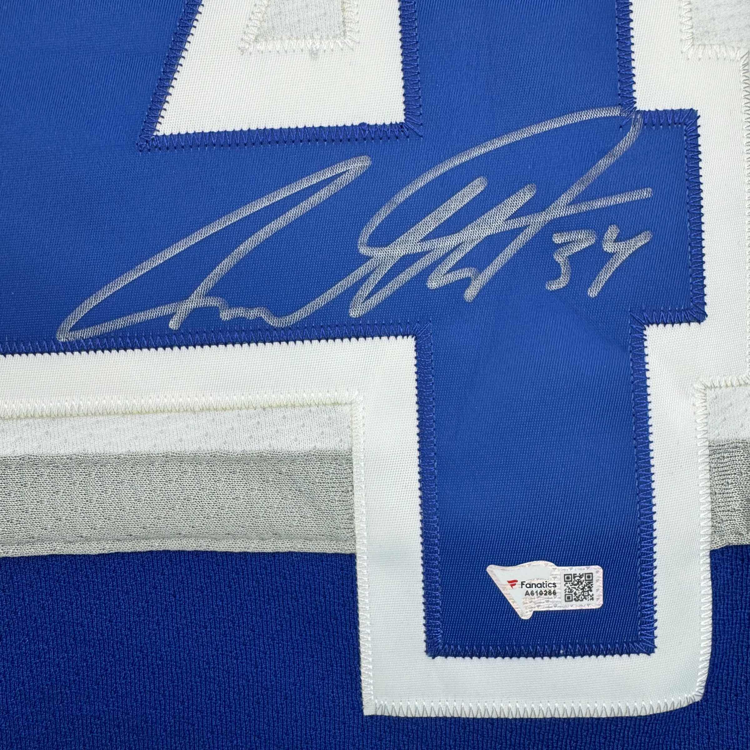 Autographed/Signed Auston Matthews Toronto Maple Leafs Authentic Mitchell & Ness Blue Hockey Jersey Fanatics COA